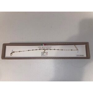 Mia Fiore 14kt Gold Plated Sterling Silver Cross Bead Bracelet Made in Italy